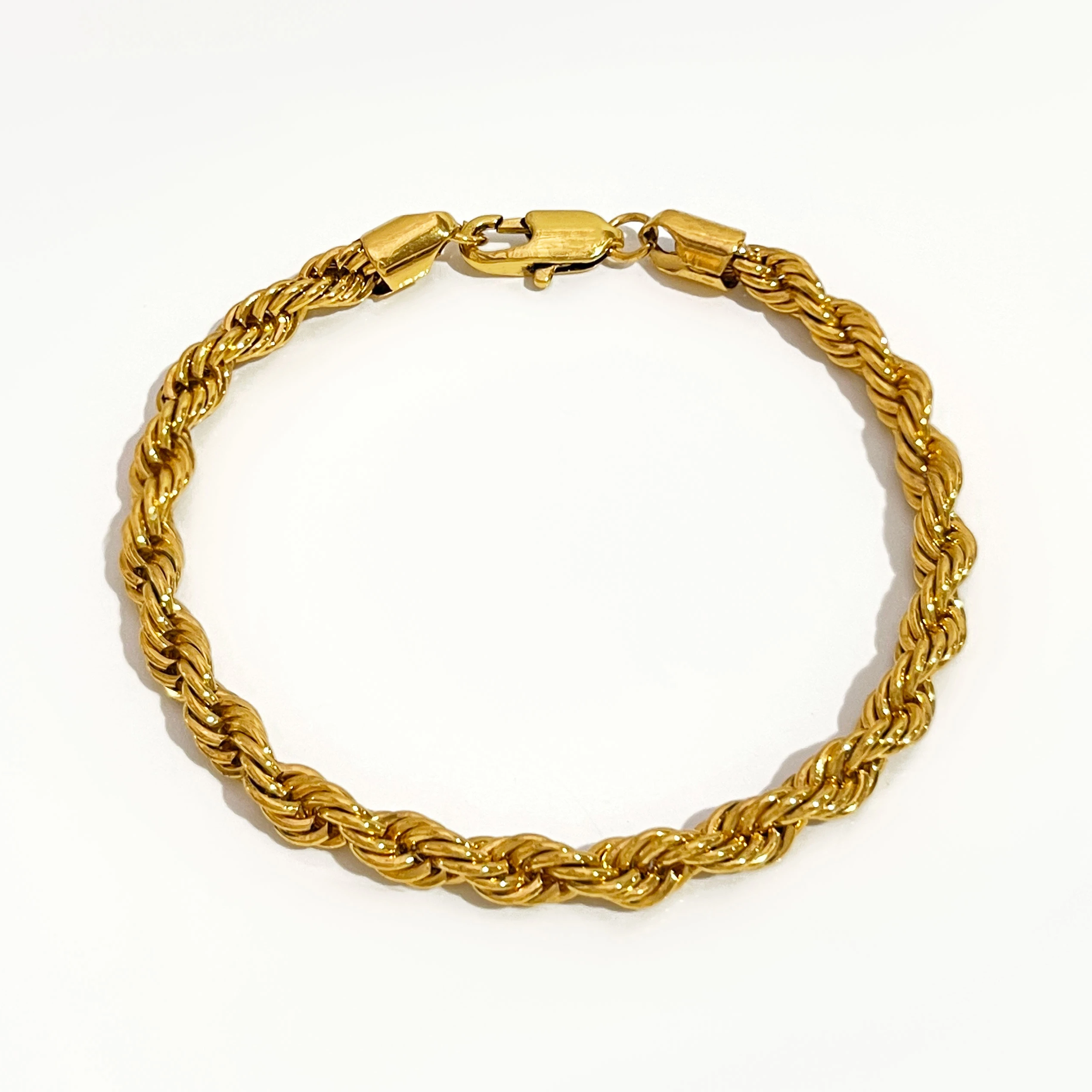 Peri'sbox 5mm Thick Twisted Cable Chain Bracelets Gold Color Chunky Rope Bracelets for Women Vintage Bracelet 2020 Hot Jewelry