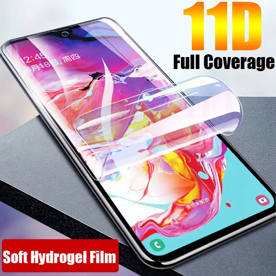 11D Soft Silicone Hydrogel Film For Samsung Galaxy Note 20 Ultra A50 A51 A71 A72 A52 S21 S20 S10 S9 S8 Plus TPU Screen Protector