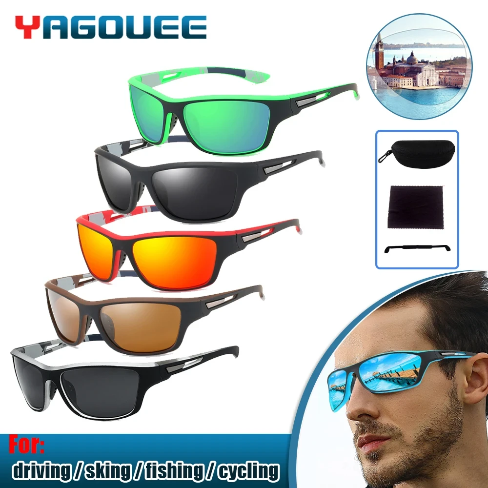 New Mens Polarized for Men Outdoor Sports Windproof Sand Goggle Sun Glasses UV Protection sport sunglasses  bicycles  sunglass