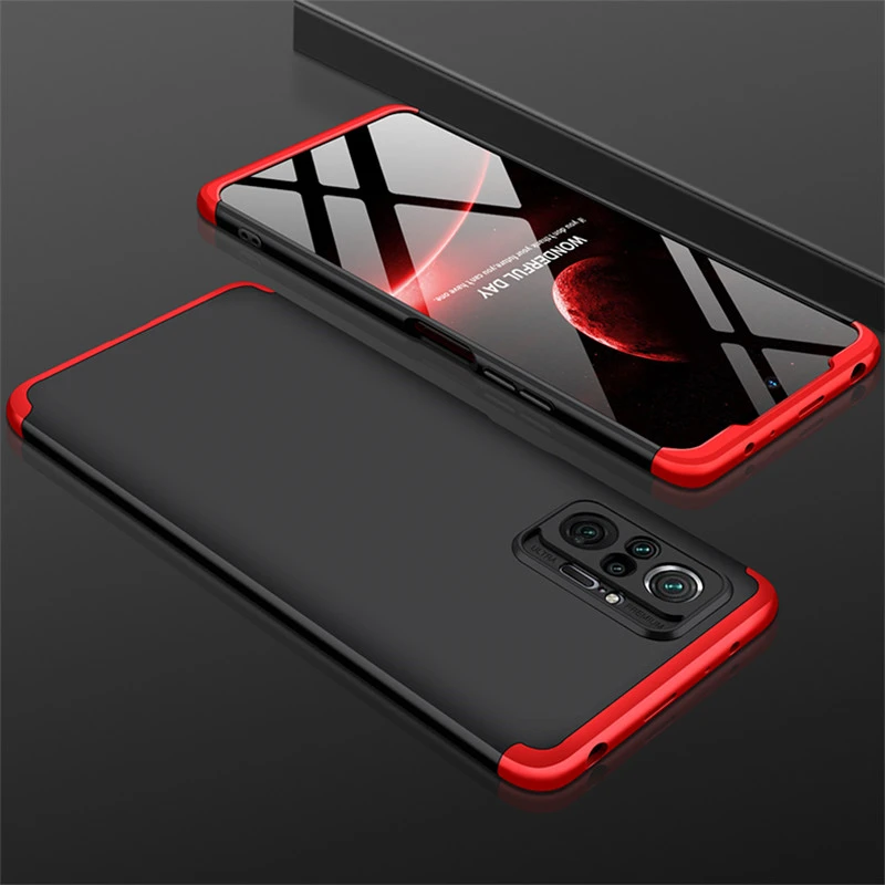 3 IN 1 Case For Xiaomi Redmi Note 10 Pro Case 360 Full Protection Case Shockprrof Matte Cover For Redmi Note 10 Pro 10PRO 6.67