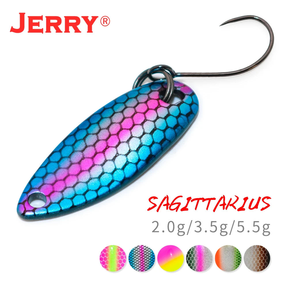 Jerry 1pc 2g 3.5g 5.5g casting fishing spoon ultralight freshwater brass metal bait trout pike bass lake spinning pesca