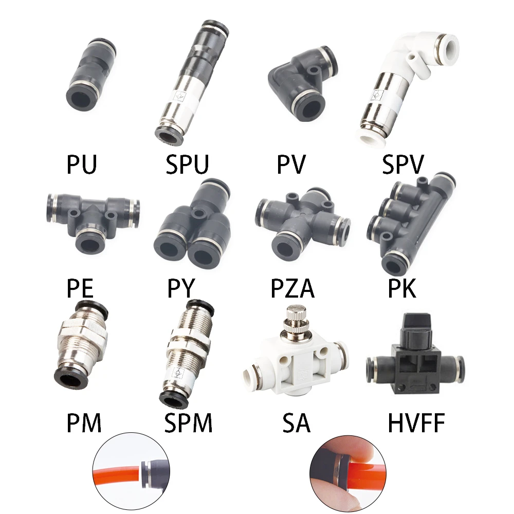 TAKE-EASY Pneumatic Fittings 4/6/8/10/12/14/16 Mm Compressor Accessories Air Quick Pipe and Connectors Tube Connect Parts