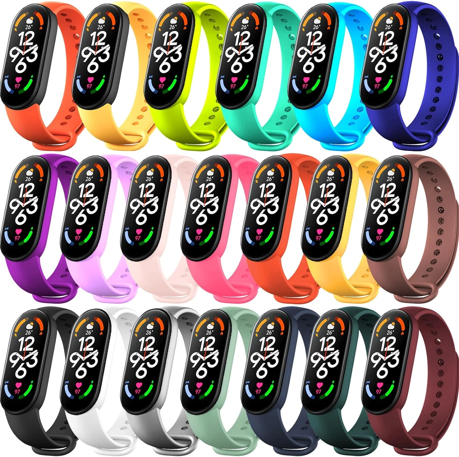 Strap For Xiaomi Mi Band 5 4 3 Bracelet Silicone Wristband belt Replacement Wrist Color TPU For Xiaomi Band 6 MiBand 4 3 5 Strap
