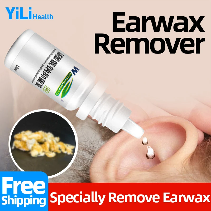 10ml Ear Drops Sodium Bicarbonate Earwax Cleaner Liquid Acute and Chronic Otitis Tinnitus/Deafness Sore Health Caring