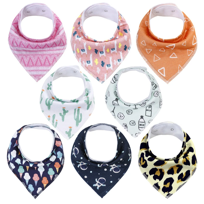 Baby Bib Soft Organic Cotton Baby Drool Cute Triangle Scarf Comfortable Drooling And Teething Towel Saliva Towel For Newborn