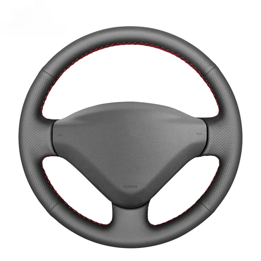Black PU Faux Leather DIY Car Steering Wheel Cover for Citroen Berlingo 2008-2016 Jumpy 2009-2016 Toyota Proace 2013-2016