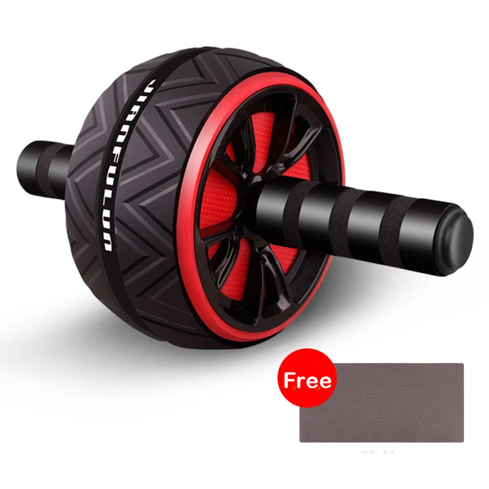 ABS Abdominal Roller Exercise Wheel Mute ab Roller Arms Back Belly Core Trainer Body Shape Training Supplies Fitness Equipment
