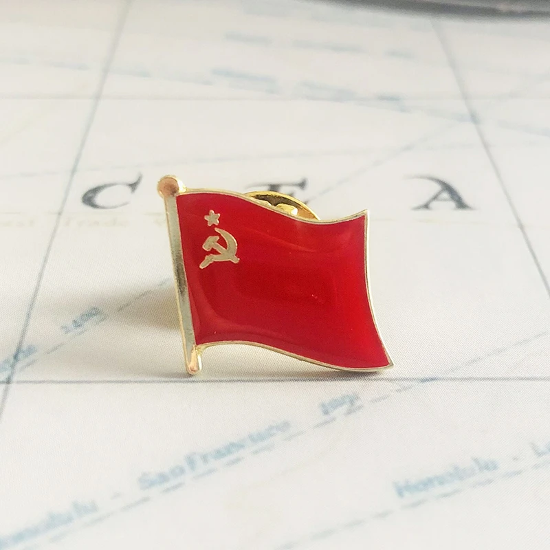 USSR Russia National Flag Metal Lapel Pin Flag Pin Brooch Badge Soviet Union