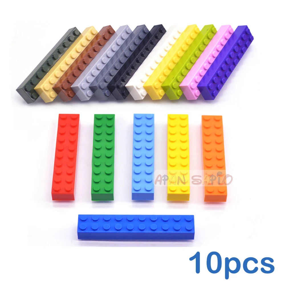 10pcs DIY Building Blocks Thick Bricks 2x10 Dots 16Color Educational Creative Compatible With Brand Plastic Toys for Children