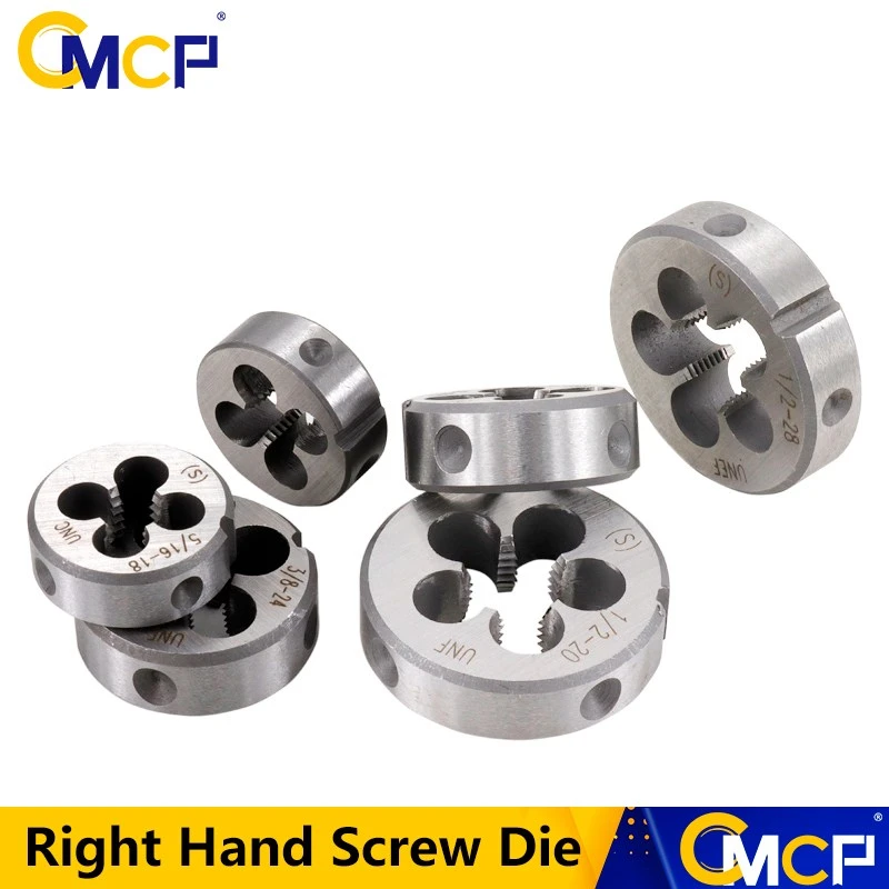 Free Shipping CMCP 1pc UN UNC UNF UNEF 5/16 3/8 7/16 1/2 5/8 3/4 Thread Die Threading Tools Right Hand Screw Die