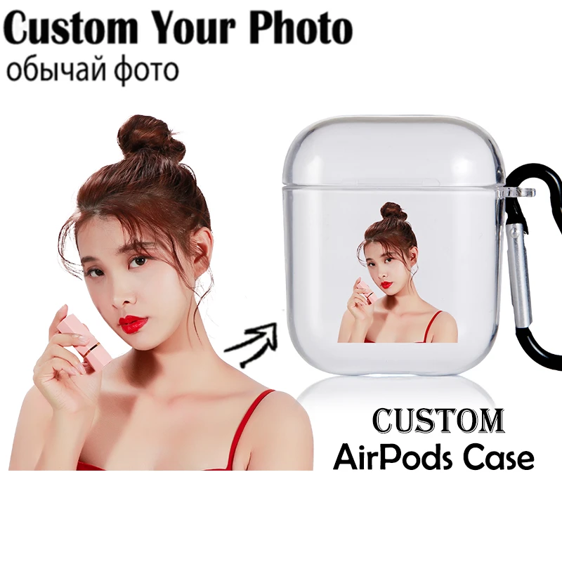 For Air Pods 1 2 Pro Case Custom Image Name Logo Soft TPU Cases for Bluetooth Wireless Airpod Cover DIY Customized Photo Letters