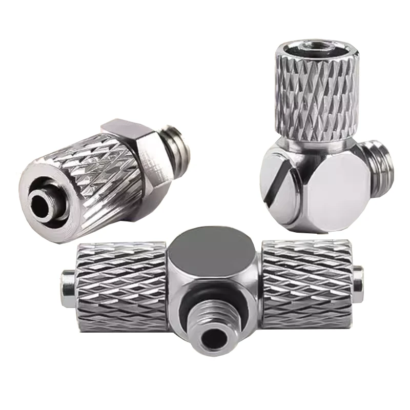 5PCS 3mm 4mm 5mm 6mm M3 M4 M5 M6 Brass Straight Elbow Tee Hose Tube Mini Air Pneumatic Pipe Fitting Quick Connector