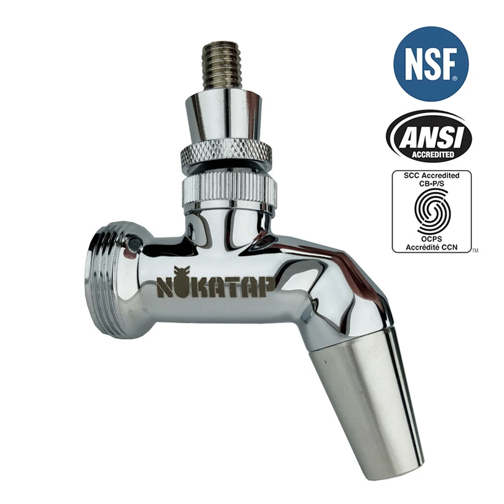 Kegland NUKATAP (Updated by intertap) SS TAP ONLY (STAINLESS STEEL)  beer tap  (free  plastic handle included)