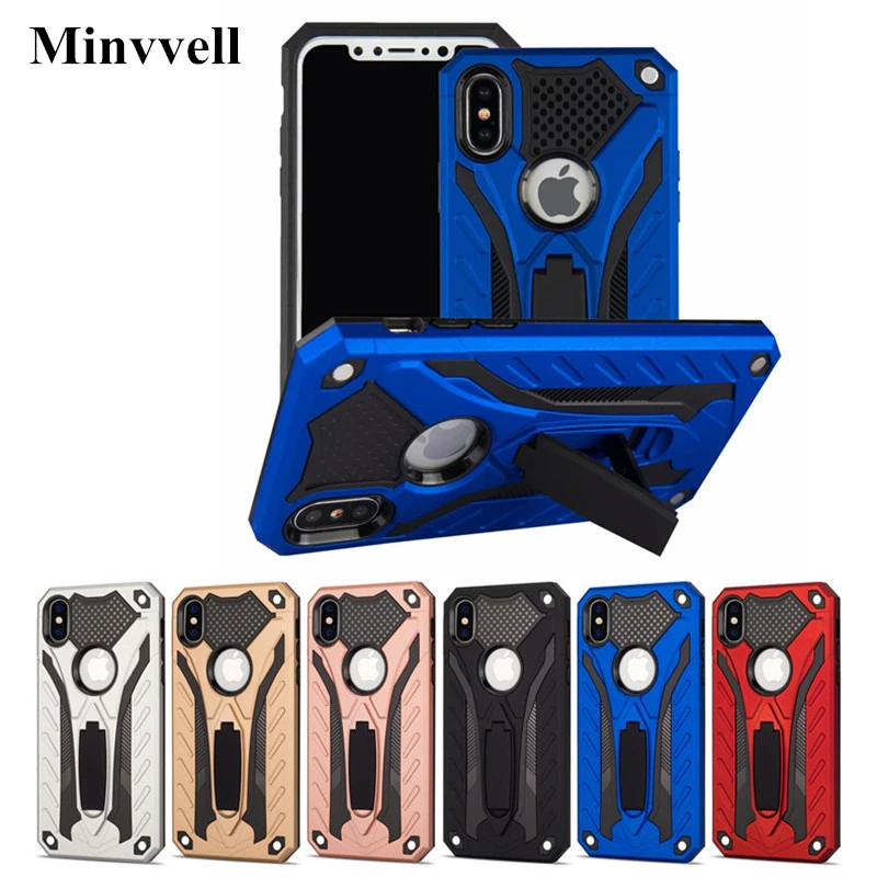 Shockproof Kickstand Case For iPhone X 7 8 Plus XS XR XS MAX 6S 5S Armor Cover For iPhone 6 6s 5 5s SE 8 7plus Protective Case