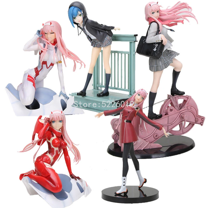 28cm DARLING in the FRANXX Anime Figure Zero Two 02 Action Figure DARLING in the FRANXX Ichigo Figurine Collectible Model Toys