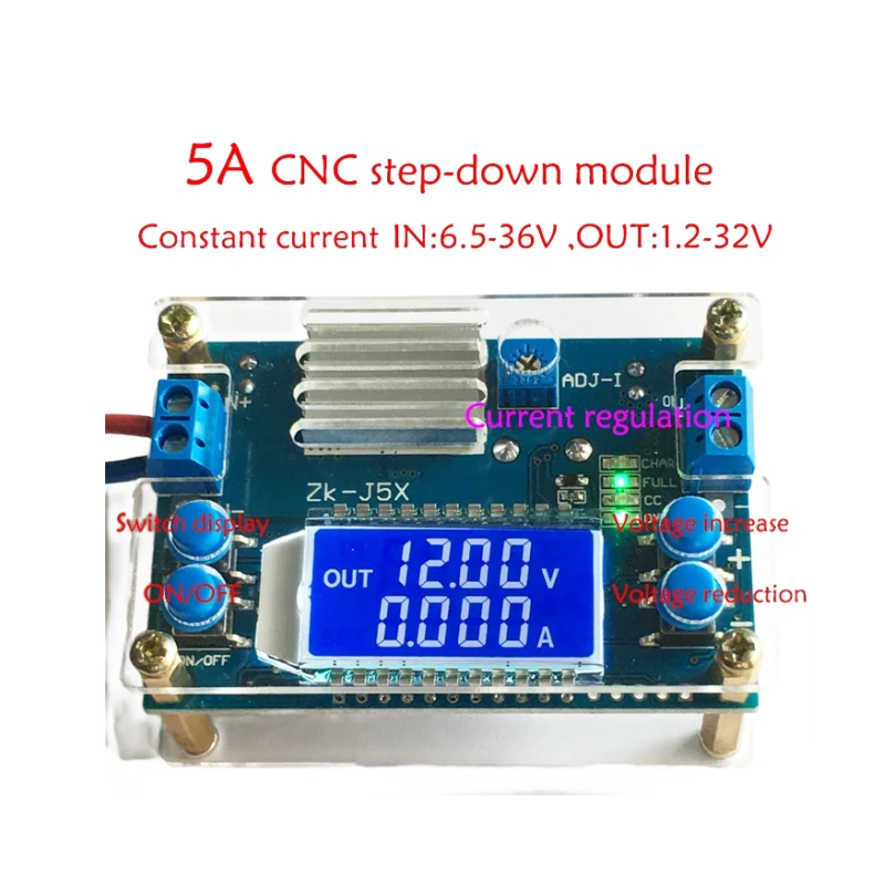 DC DC Buck Converter CC CV Power Module 1.2-32V 5A Adjustable Regulated power supply Voltmeter ammeter