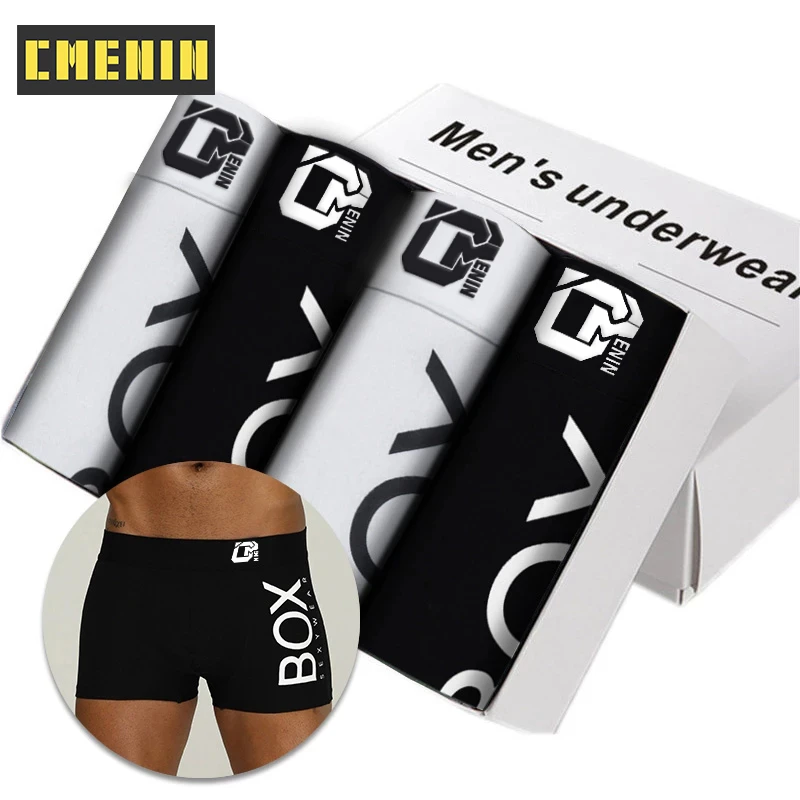 4pc/lot Boxershorts Men Boxers Male Underwear Man Panties Cotton Soft Short Boxer Mesh Mens Hombre Cueca Plus Size OR212