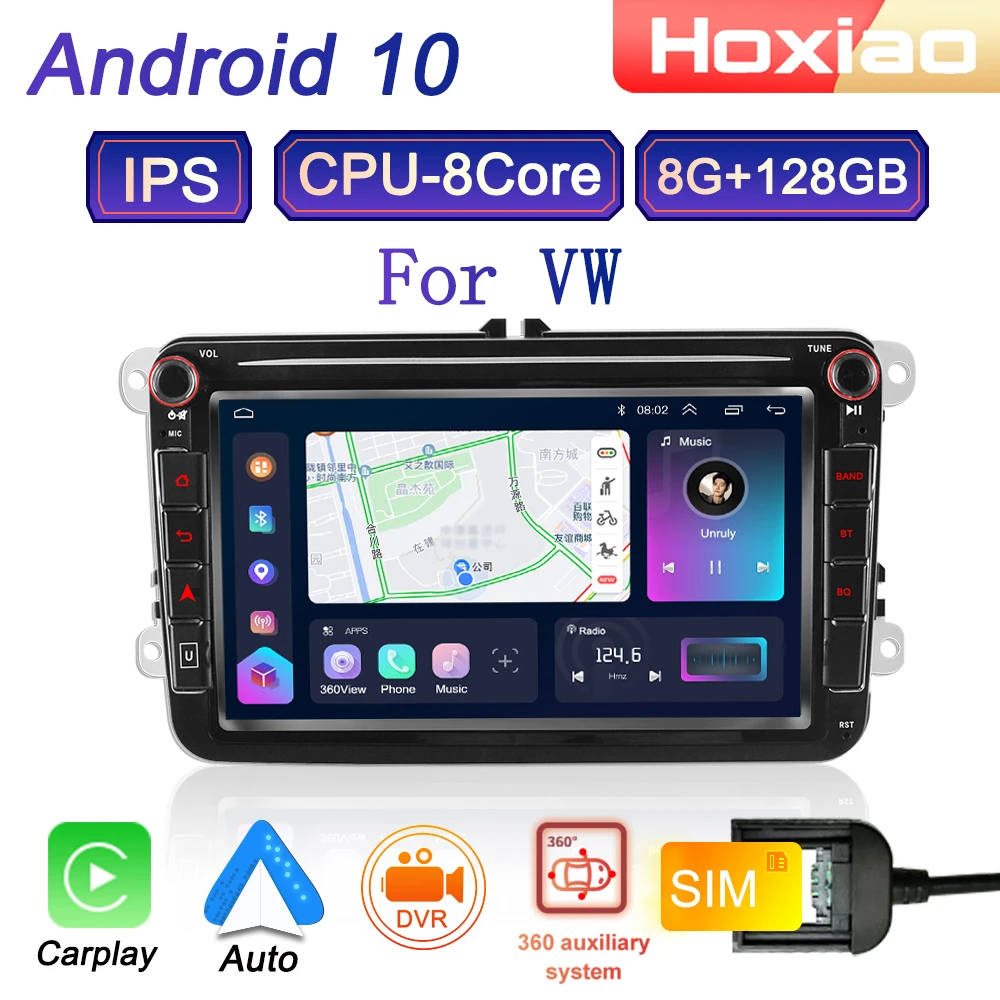 Android 10 Car Radio Multimedia Player  For VW/Volkswagen/Golf/Passat/b7/b6/Skoda/Seat/Octavia/Polo/Tiguan Navigation GPS 2 Din