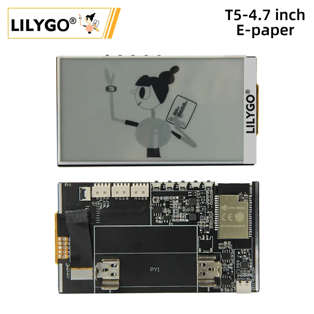 LILYGO®  TTGO T5-4.7 Inch E-paper ESP32 V3 Version 16MB FLASH 8MB PSRAM WIFI/Bluetooth Module Development Board for Arduino