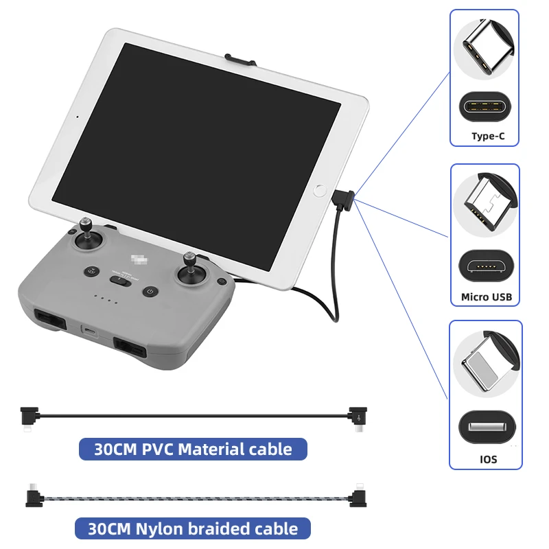Remote Control Tablet Extended Bracket Mount for DJI Mavic 3/Mavic Air 2/Air 2S/Mini 2 Transmitter Tablet Clip Holder Accessory