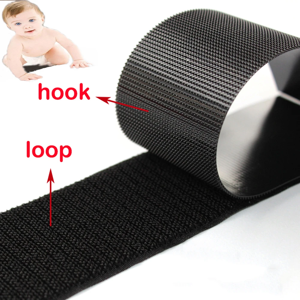 1Meter/Pair Soft Baby Loops and Hooks fastener Tape Velcros Safe Baby DIY Supplies fastener Magic tape for Sewing-on Accessories
