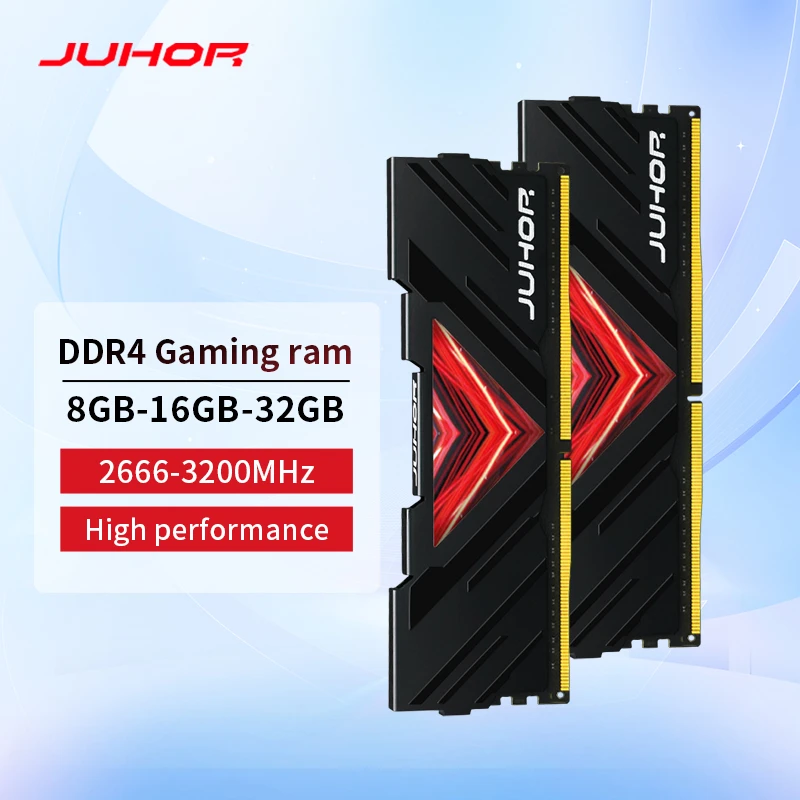 JUHOR Memoria Ram DDR3 DDR4 4GB 8GB 16GB 1600MHz 1866MHz 2400MHz 2666MHz 3000MHz Memory Desktop Dimm With Heat Sink