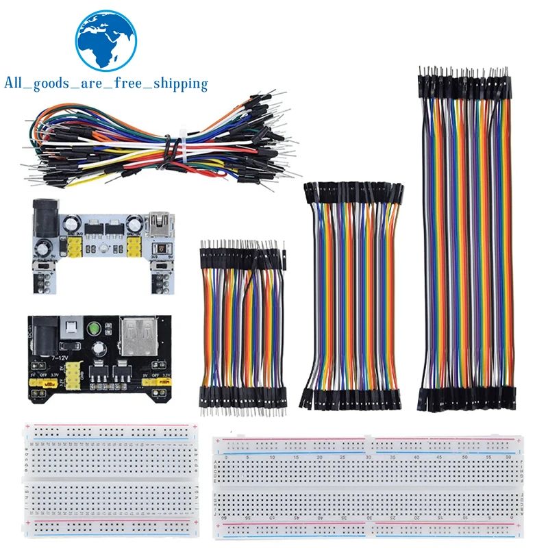3.3V/5V MB102 Breadboard power module+MB-102 830 points Prototype Bread board for arduino kit +65 jumper wires wholesale