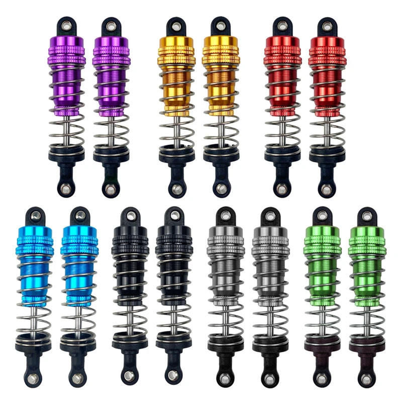 2 Pcs Aluminum Metal Front&Rear Shock Absorber For 1/14 WLtoy 144001 1316 RC Car Crawler Short Course Truck Upgrad Part