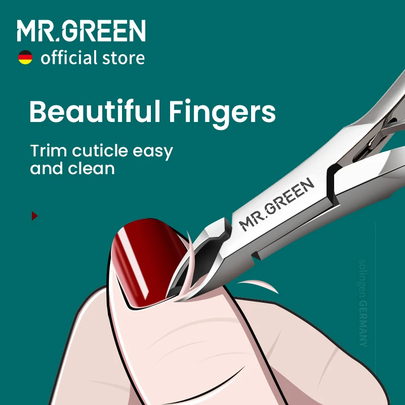 MR.GREEN Cuticle Nippers Nail Manicure Cuticle Scissors Clippers Trimmer Dead Skin Remover Pedicure Stainless Steel Cutters Tool