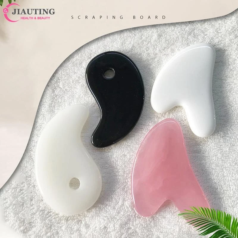 Beeswax/Jade Guasha Scraping Massage Scraper Face Massager Acupuncture Gua Sha Board Acupoint Face Eye Care SPA Massage Tool