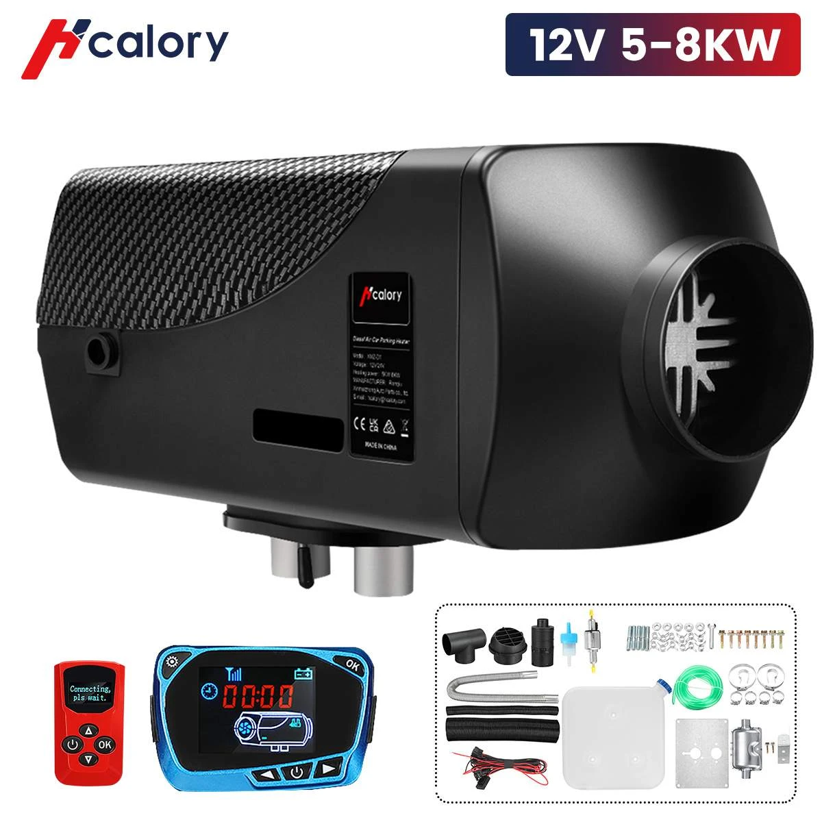 HCalory Air Diesel Heater  5-8KW 12V Car Heater Great switch Parking Heater Equipped with remote control for Forklift Truck BUS