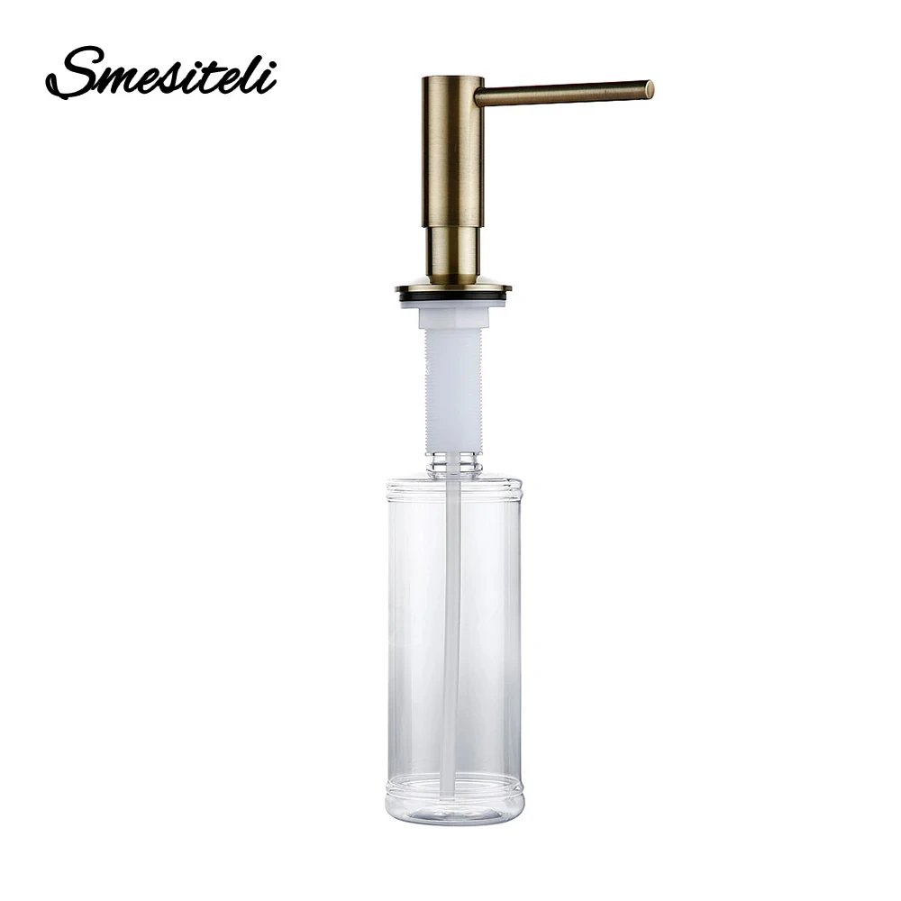 Built In Solid Brass Bronze Soap Dispenser Smesiteli Design Easy Installation - Well Built and Brushed Nickel ORB Sturdy