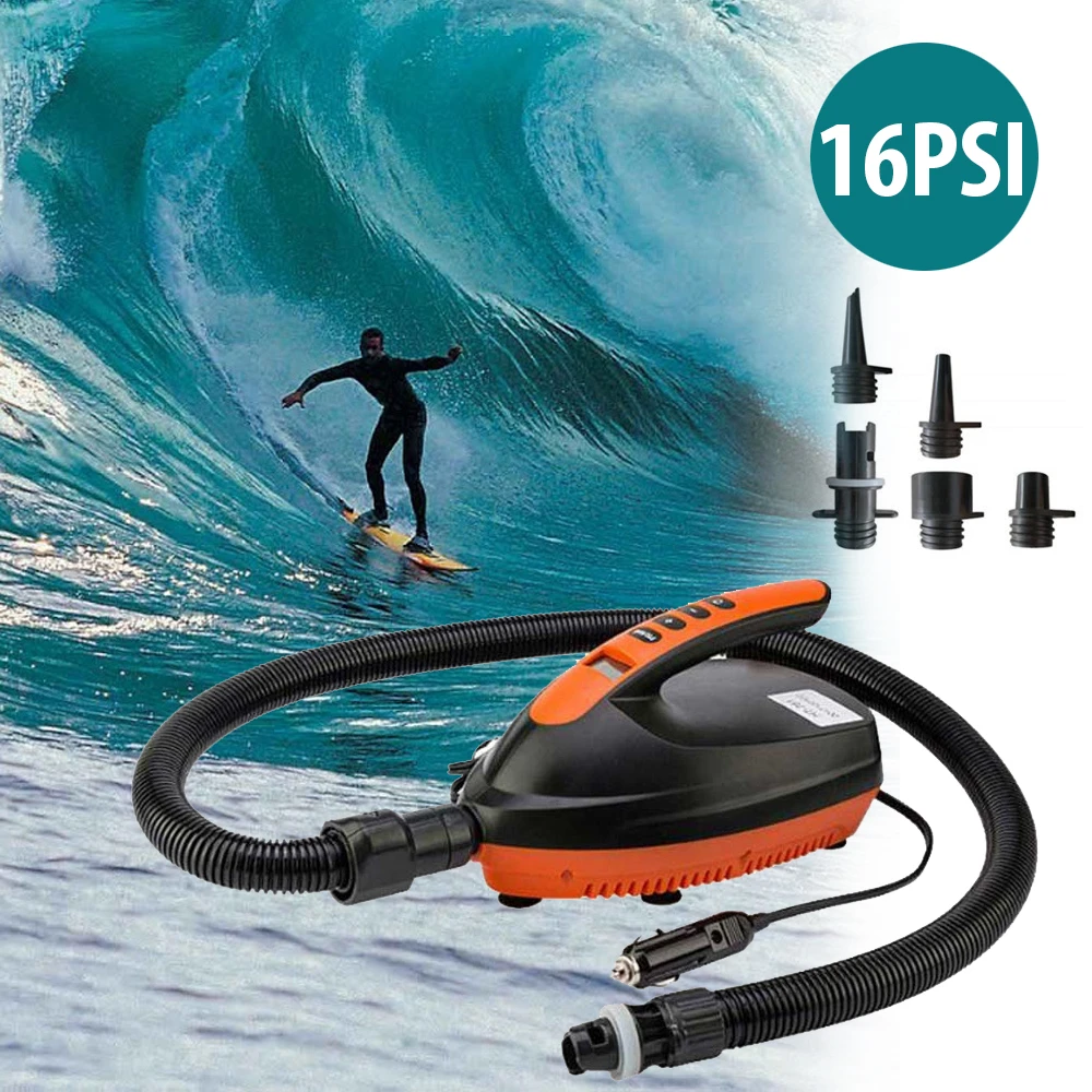 Portable Car Inflatable Pump High Pressure Electric Air Pump For Outdoor Paddle Board And Boat Airbed Kayak