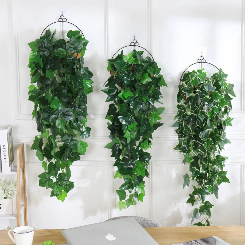 100cm Artificial Plants Hanging Vines Wedding Garden Decoration Fake Plant Decor for Wall Green Leaves Vines Decorating