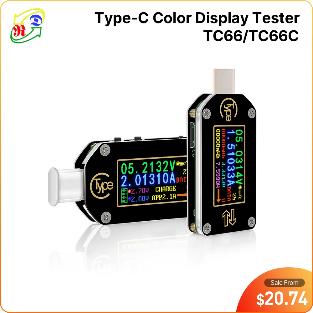 RD TC66/TC66C  Type-C PD trigger  USB-C Voltmeter ammeter voltage 2 way current meter multimeter PD charger battery USB Tester
