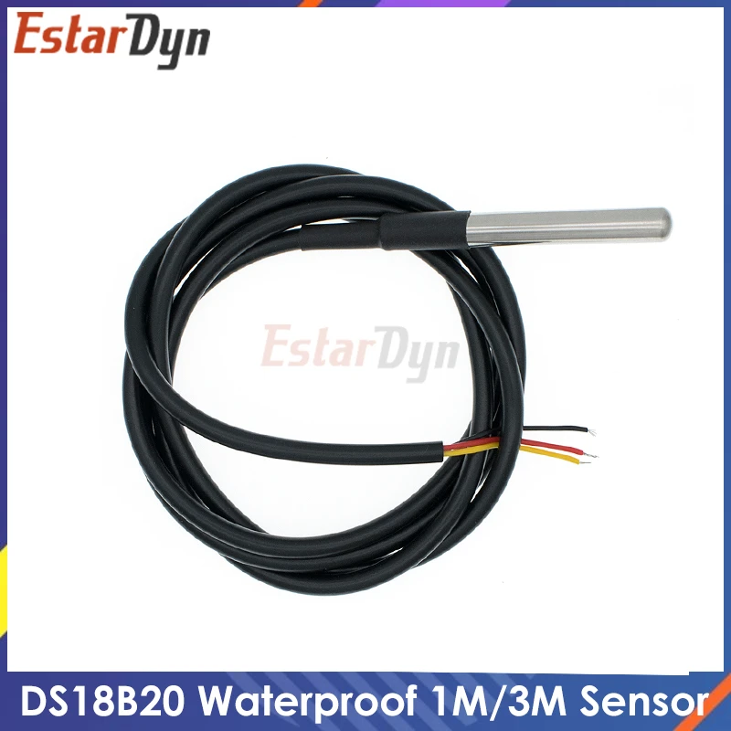 DS1820 Stainless steel package Waterproof DS18b20 temperature probe temperature sensor 18B20 For Arduino