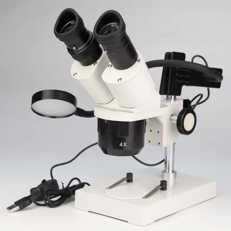 Mobile Phone Repairing PCB Soldering Stereo Binocular Microscope with Light for Jewelry Identify