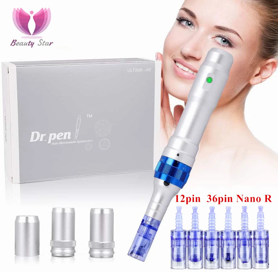Ultima Dr. Pen A6 Auto Micro Needle Derma Pen Beauty Skin Care Facial Scar Acne Wrinkle Removal MicroRolling Derma Stamp Therapy