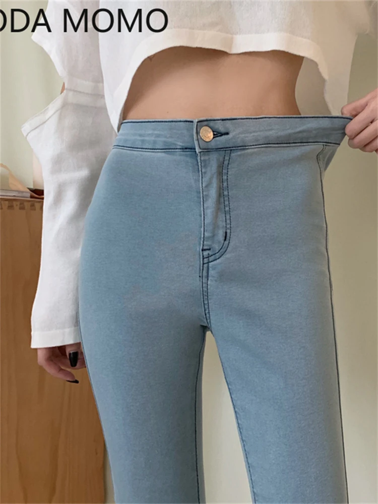 streetwear high waist women's fashion jeans woman girls women pencil pants trousers female jean denim skinny mom jeans Plus size