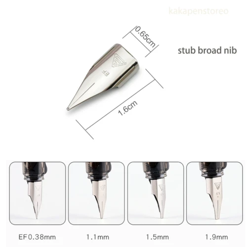 1Pc EF M Nib Broad Stub Nib For St Penpps 3008 St Penpps 3009 Hero 359 Fountain Pen Ink Pen School Student Office Stationery