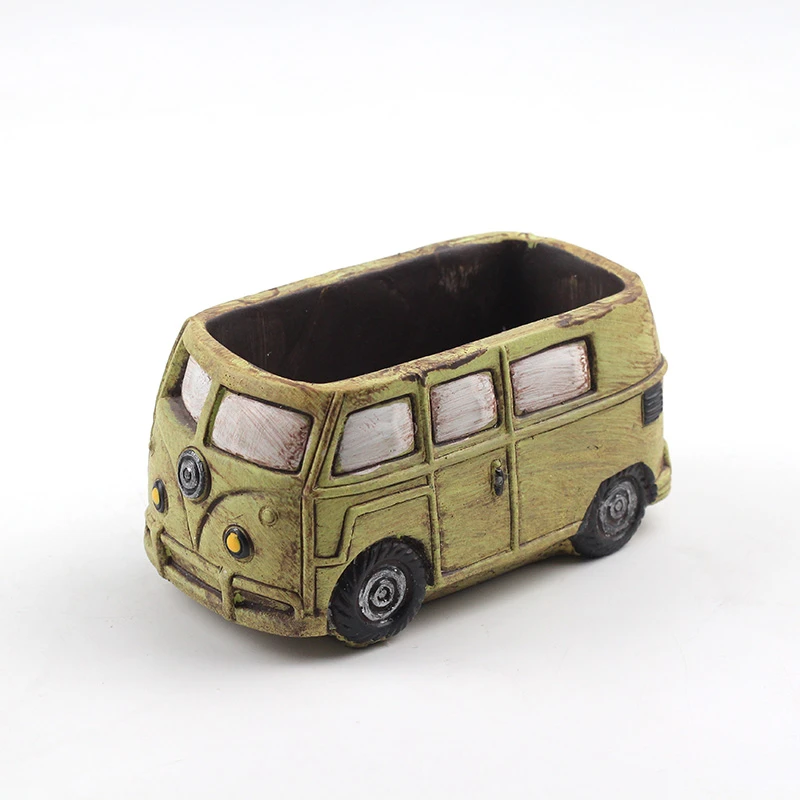 Cute Car Concrete Planter Mold Silicone Flowerpot Mould Handmade Cement Home Decoration Tool