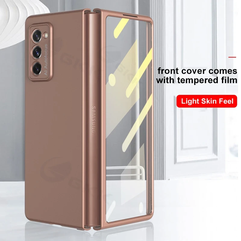 GKK Case For Samsung Galaxy Z Fold 2 5G Case Ultra-thin Anti-knock Combination Film Hard Matte Cover For Samsung Z Fold 2 5G