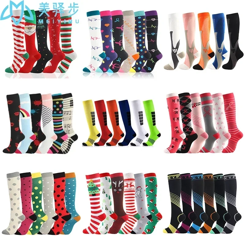 Men Women Compression Socks Fit For Sports Compression Socks For Anti Fatigue Pain Relief Knee Prevent Varicose Veins Socks