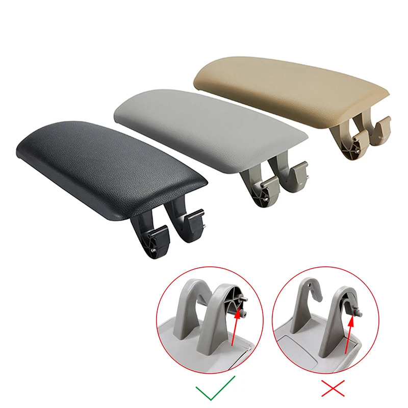 1Pc Leather Car Armrest Latch Cover for Audi A4 B6 B7 2002-2007 Center Console Arm Rest Storage Box Lid Cover Auto Accessories