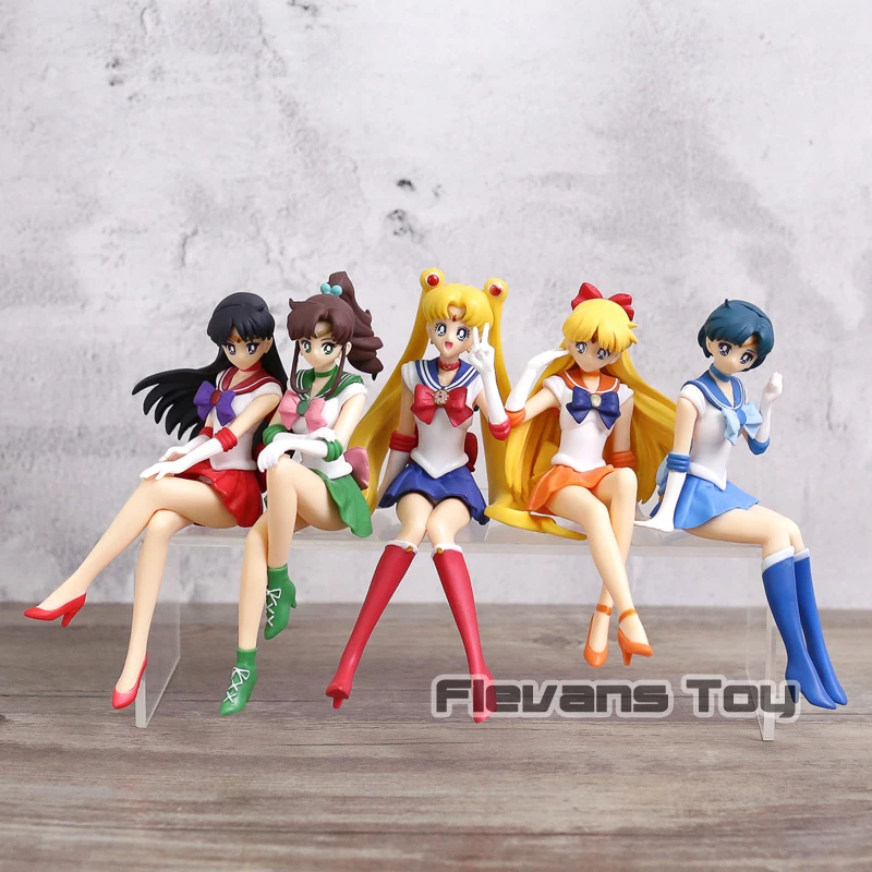 20th Anniversary Sailor Mars Mercury Venus Jupiter  Break Time Figure PVC Figurine Dolls Toys