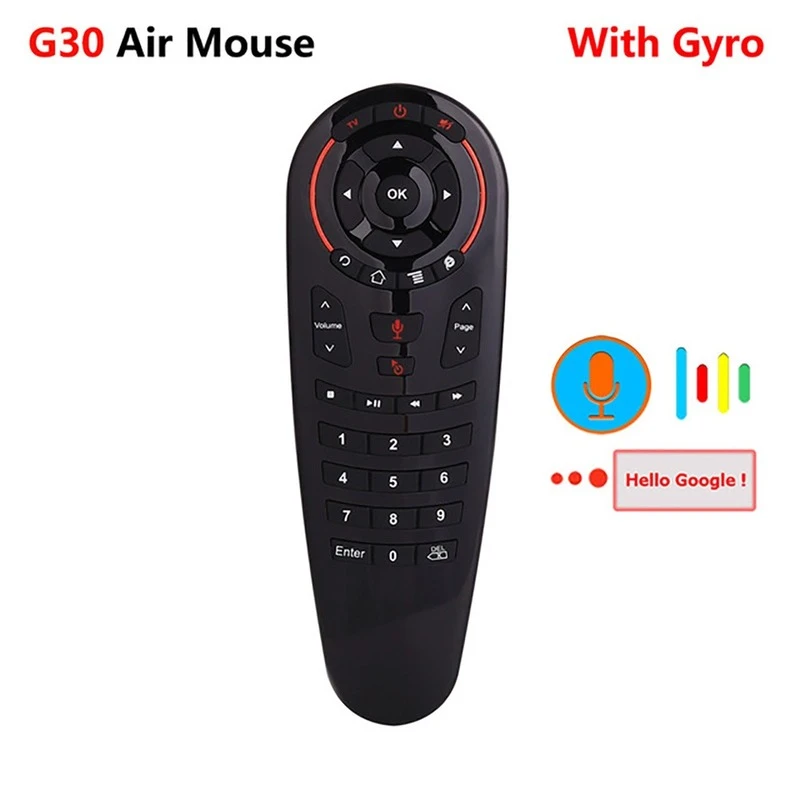 G30 G30S Smart Voice Remote Control2.4G Gyroscope Wireless Air Mouse 33 Keys IR Learning for X96 mini Android Box vs G10 G20