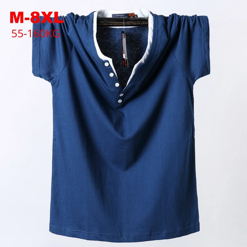 Oversized T Shirt 2020 new arrival Summer Plus Size M-6XL 7XL 8XL Men Big Tall Cotton T-shirt Male Large Tee Summer Fit T Shirt