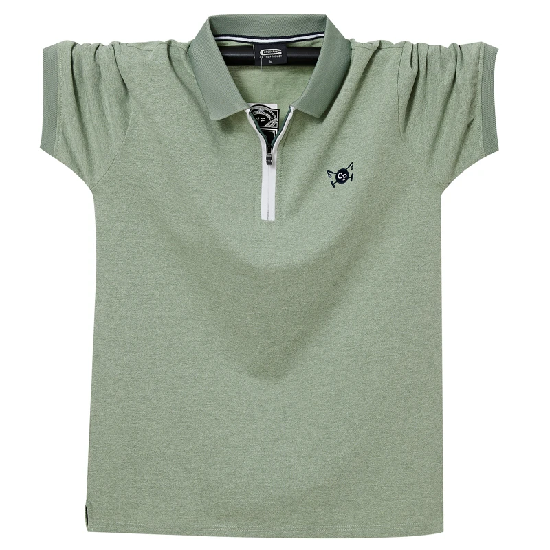 Plus Size 5XL 6XL Men's Regular-fit Cotton Polo Shirt 2021 Summer New Men's Business Casual Half Zipper  Breathable  Polo Shirt