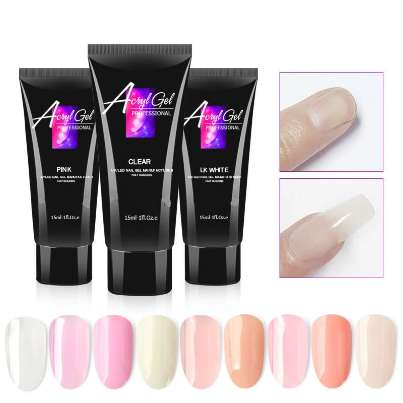 1pc Crystal Extend UV Nail Gel Extension Led Gel Nail Art Gel Lacquer Jelly Acrylic UV Nail Gel