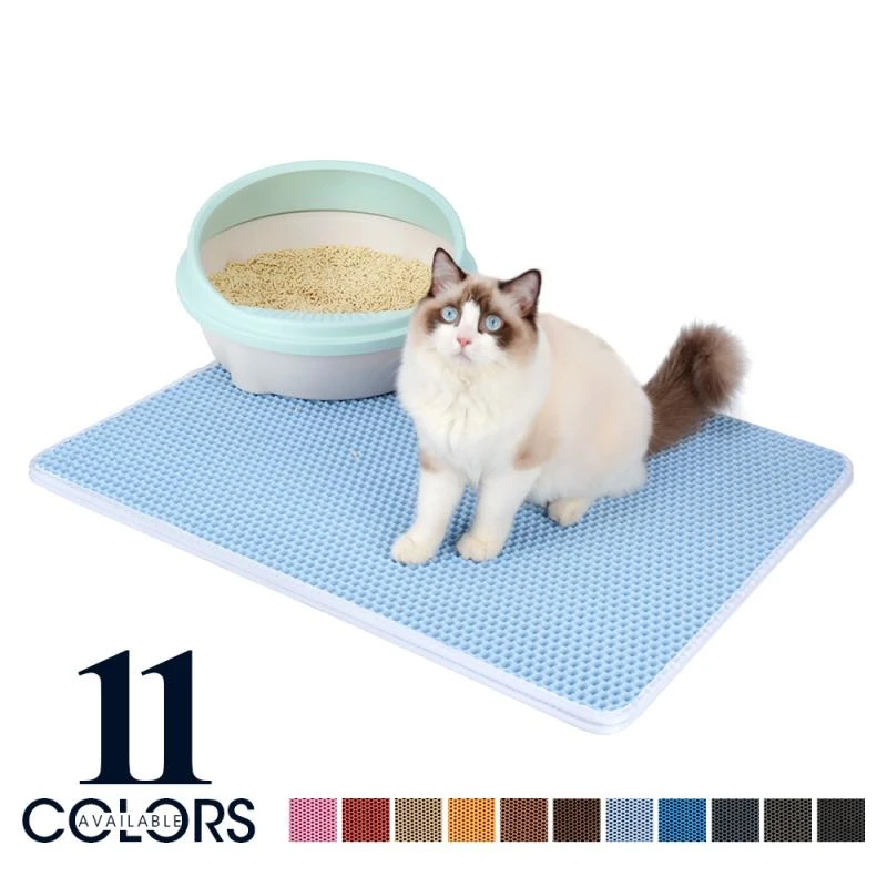 Color Cat Litter Mat Waterproof Double Layer Non-slip Pet Cat's House Bed Mat Pads Clean Washable Pets Accessories